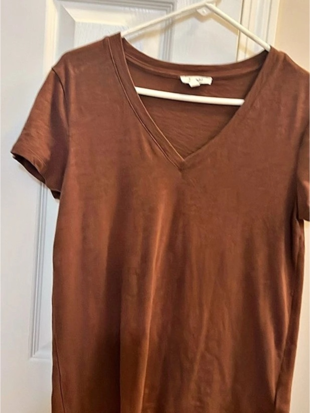Splendid Kate Brown Short Sleeve V-Neck Size small